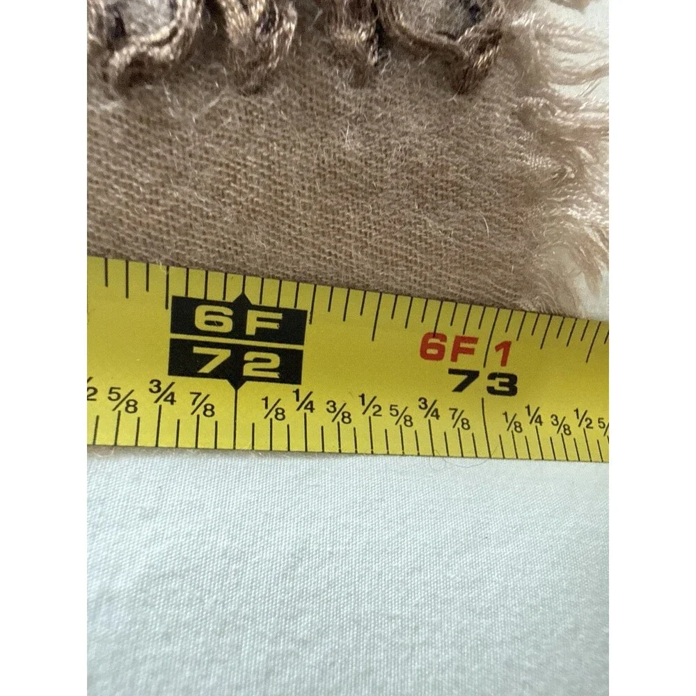 ✿ BAJRA Cashmere Silk Scarf Camel Handmade Nepal Designer Wrap